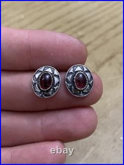 RARE! Native American Signed Brit West Sterling Silver 925 Stud Post Earrings