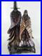 RARE-Native-American-Stained-Glass-Figural-Lamp-Tiffany-Style-HUGE-01-pd