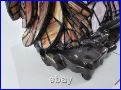 RARE Native American Stained Glass Figural Lamp Tiffany Style HUGE