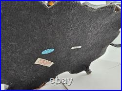 RARE Native American Stained Glass Figural Lamp Tiffany Style HUGE