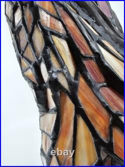 RARE Native American Stained Glass Figural Lamp Tiffany Style HUGE