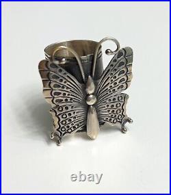 RARE-Native American Sterling Butterfly Ring, Signed