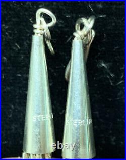 RARE Native American Sterling Silver 10 Strand Liquid Silver + Gold Necklace 25