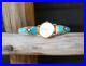 RARE-Native-American-Sterling-Silver-12K-GF-Turquoise-CZ-Inlay-Watch-Band-01-sbs