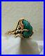 RARE-Navajo-14k-Solid-Yellow-Gold-Ring-Genuine-Turquoise-Museum-Quality-Size-6-5-01-wpfd