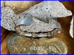RARE Navajo Artist Orville Tsinnie Cuff in gleaming 14k and Sterling, Iconic