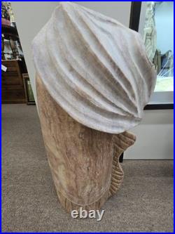 RARE Navajo Carved Alabaster / Soap Stone Fetish Woman Scene Base Signed