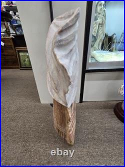 RARE Navajo Carved Alabaster / Soap Stone Fetish Woman Scene Base Signed