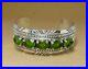 RARE-Navajo-EMER-THOMPSON-Sterling-Silver-Faceted-Green-Peridot-Cuff-Bracelet-01-aabv