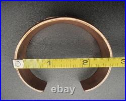 RARE Navajo Elaine Becenti Copper Eagle Dancer Storyteller Bracelet Hallmarked