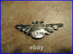 RARE OLD 1940's Fred Harvey Era Navajo Sterling Silver DOUBLE THUNDERBIRD Pin