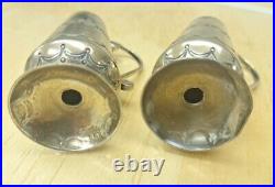 RARE OLD PAWN FRED HARVEY ERA NAVAJO STERLING SILVER SALT & PEPPER SHAKERS 99.8g