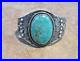 RARE-Old-1940-s-Navajo-Sterling-Silver-Premium-Turquoise-THUNDERBIRD-Bracelet-01-ctq