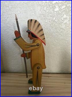 RARE Ostheimer Native American Indian Wooden Figure Toy