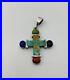 RARE-Pawn-Native-American-Sterling-Silver-Turquoise-Coral-Sugilite-Lapis-Cross-01-hy