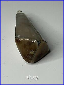 RARE Pendant Shell Tapered Rhombus Native American 6 Sided 2 1/4 Long Estate