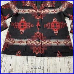 RARE Pendleton Blanket Coat Jacket Native American XL Virgin Wool Lord Taylor