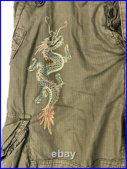 RARE Polo Ralph Lauren Military Patchwork Dragon Cargo Shorts like RRLYosemite