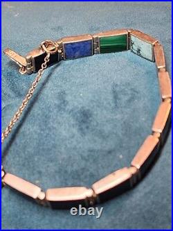 RARE Reversible Double Sided Native American Handmade Sterling Silver Bracelet