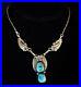 RARE-Richard-Begay-RB-Sterling-925-Silver-Turquoise-Feather-Baby-12-Necklace-01-lv