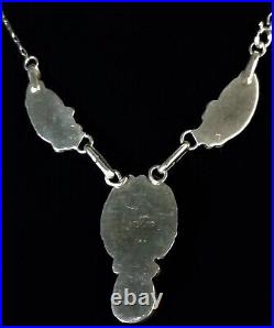 RARE Richard Begay RB Sterling 925 Silver Turquoise& Feather Baby 12 Necklace