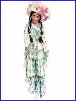 RARE Rustie White Dove 42 Native American Bride Doll #5/2000 Hand Beaded 1999