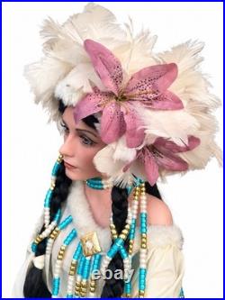 RARE Rustie White Dove 42 Native American Bride Doll #5/2000 Hand Beaded 1999