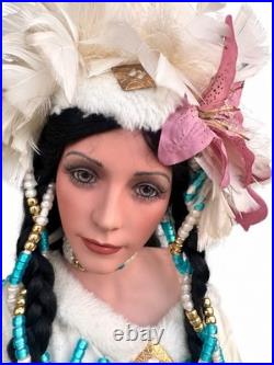 RARE Rustie White Dove 42 Native American Bride Doll #5/2000 Hand Beaded 1999
