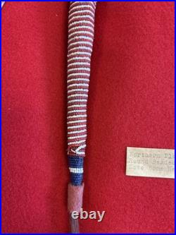 RARE! SIOUX INDIAN QUILLED & BEADED AWL In Case with Bone Needle