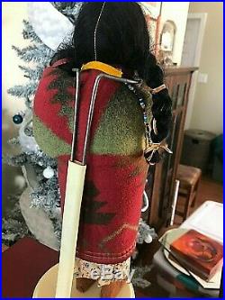 RARE SKOOKUM Bully Good Navajo Doll near-perfect condition 13 with papoose