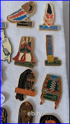 RARE Set Of 50 Lions Club Enamel Pins Native American Moccasins, Masks, Transpor