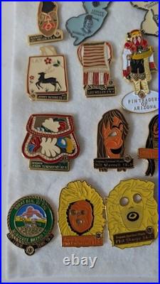 RARE Set Of 50 Lions Club Enamel Pins Native American Moccasins, Masks, Transpor
