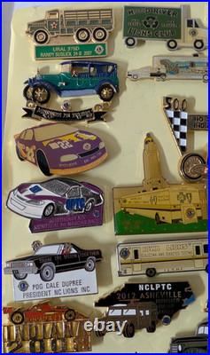 RARE Set Of 50 Lions Club Enamel Pins Native American Moccasins, Masks, Transpor