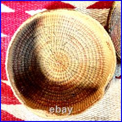 RARE TLINGIT KNOB TOP-RATTLE BASKET, Spruce Root, MaidenHair Fern, Dyed BearGrass