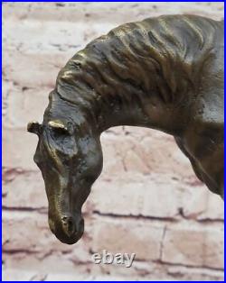 RARE VINTAGE ARMOR BRONZE NATIVE AMERICAN INDIAN WARRIOR RIDING HORSE Deal NR