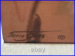 RARE VINTAGE NATIVE AMERICAN INDIAN CHILD PASTEL PAINTING By DORIS JONES