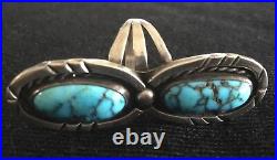 RARE -VINTAGE Native American Persian TURQUOISE Silver Ring -Old