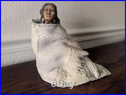 RARE Vintage Almazetta Casey Native American Clay Sculpture Signed Ltd 20/100