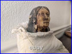 RARE Vintage Almazetta Casey Native American Clay Sculpture Signed Ltd 20/100