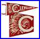 RARE-Vintage-CLEVELAND-INDIANS-Felt-Pennant-Proud-Native-American-Indian-01-yhqw