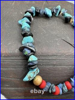 RARE Vintage Handmade Native American Turquoise, Opal, Black Onyx Bracelet