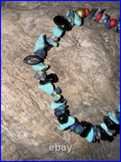 RARE Vintage Handmade Native American Turquoise, Opal, Black Onyx Bracelet
