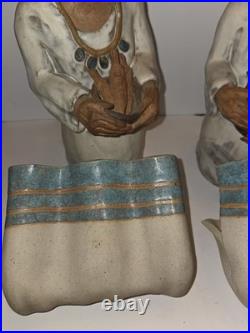 RARE Vintage Jacque Jackson Native American Pottery Statues