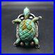 RARE-Vintage-NAVAJO-Hand-Stamped-Sterling-Silver-TURQUOISE-TURTLE-RING-size-10-01-ov