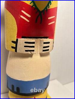 RARE Vintage Native American Hand Crafted Wooden KACHINA MONEY BANK