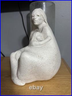 RARE Vintage Native American-Inspired Mother and Child Sculpture CATBE