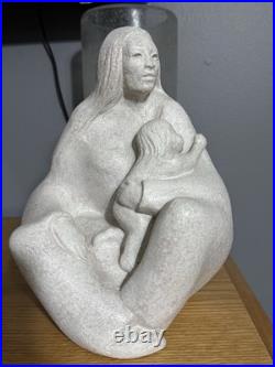 RARE Vintage Native American-Inspired Mother and Child Sculpture CATBE