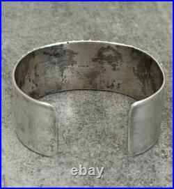 RARE Vintage Native American ZUNI Needlepoint Turquoise 3 ROW Sterling Bracelet