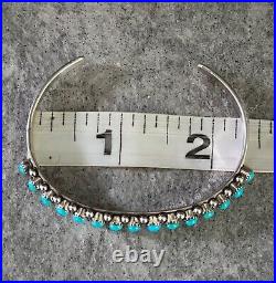 RARE Vintage Native American Zuni PAM MAHOOTY Turquoise Sterling silver Bracelet