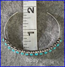 RARE Vintage Native American Zuni PAM MAHOOTY Turquoise Sterling silver Bracelet